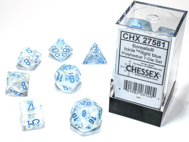 CHX 27581 Borealis Icicle/light blue Luminary (Polyhedral 7-Die Set)