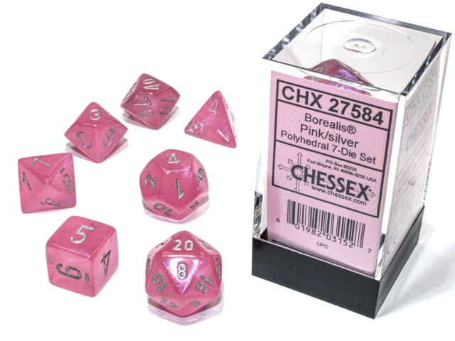 CHX 27584 Borealis Pink/silver Luminary (Polyhedral 7-Die Set)