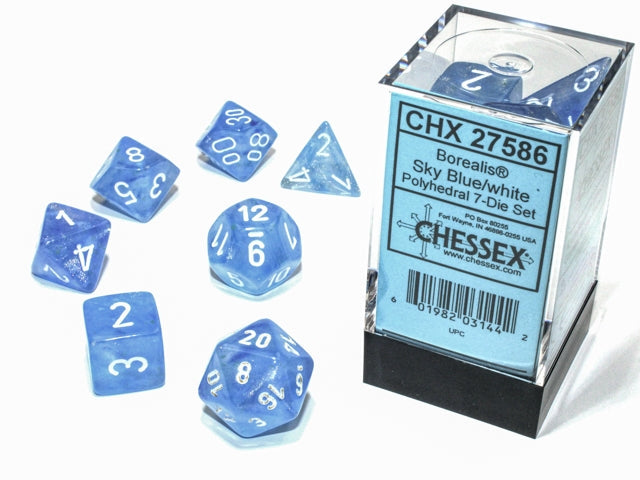 CHX 27586 Borealis Sky Blue/white Luminary (Polyhedral 7-Die Set)