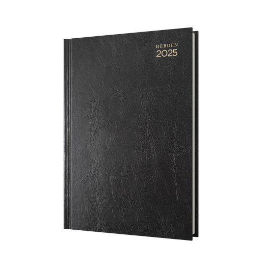 Collins Debden 2025 Calendar Year Diary - Kyoto 3301 A5 DTP Black