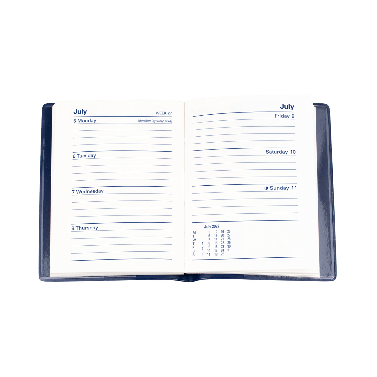 Collins 2027 Calendar Year Diary - Belmont Colour 337P A7 WTV with Pencil Grey