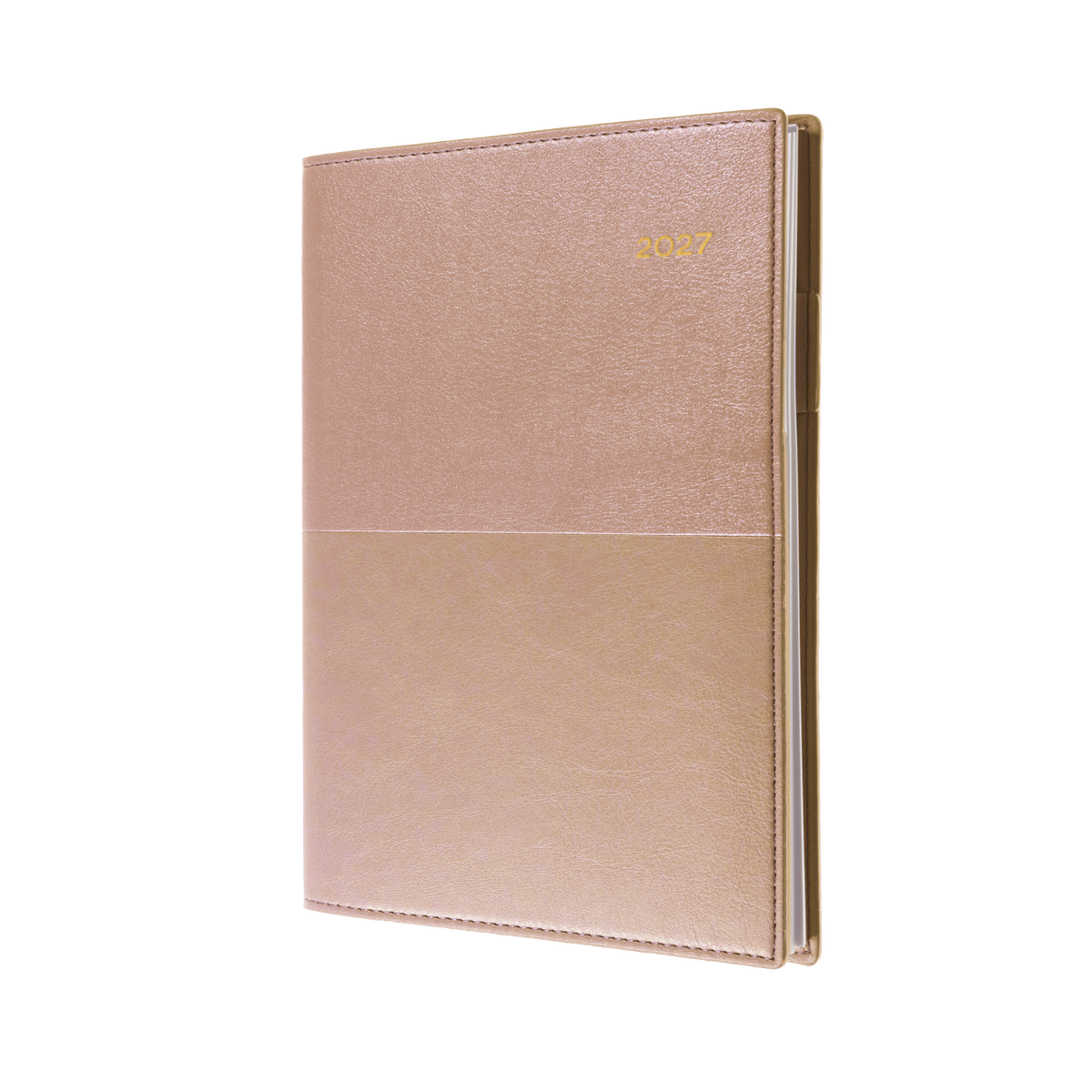 Collins 2027 Calendar Year Diary - Vanessa 345 Spiral A4  WTV Rose Gold