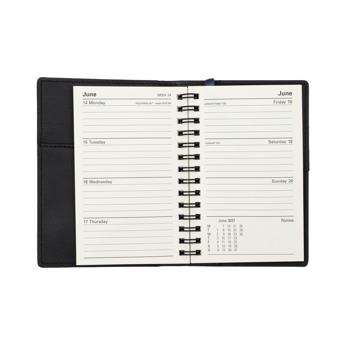 Collins 2027 Calendar Year Diary - Vanessa B7R Week to View Purple