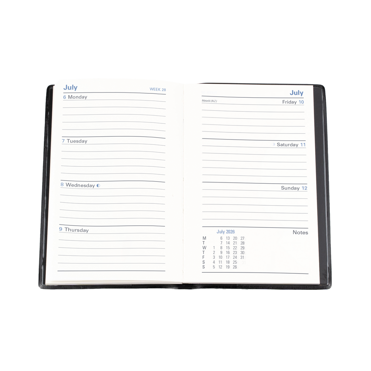 Collins 2026 Calendar Year Diary - Belmont 357 B7R WTV Black