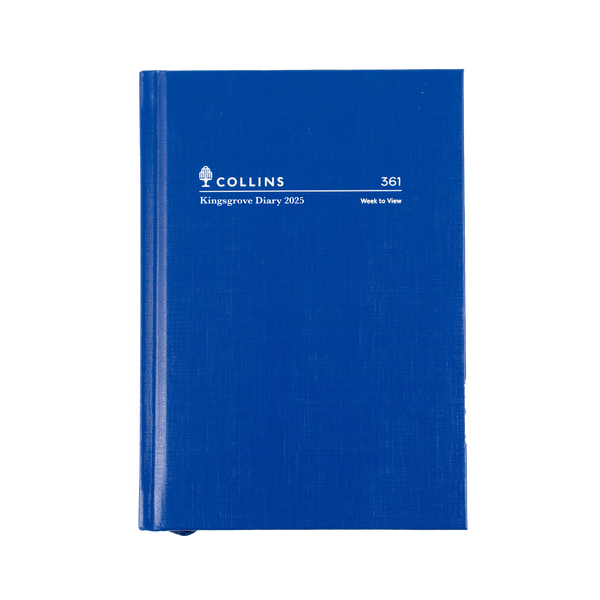Collins 2025 Calendar Year Diary - Kingsgrove 361 A6 Week to View Blue