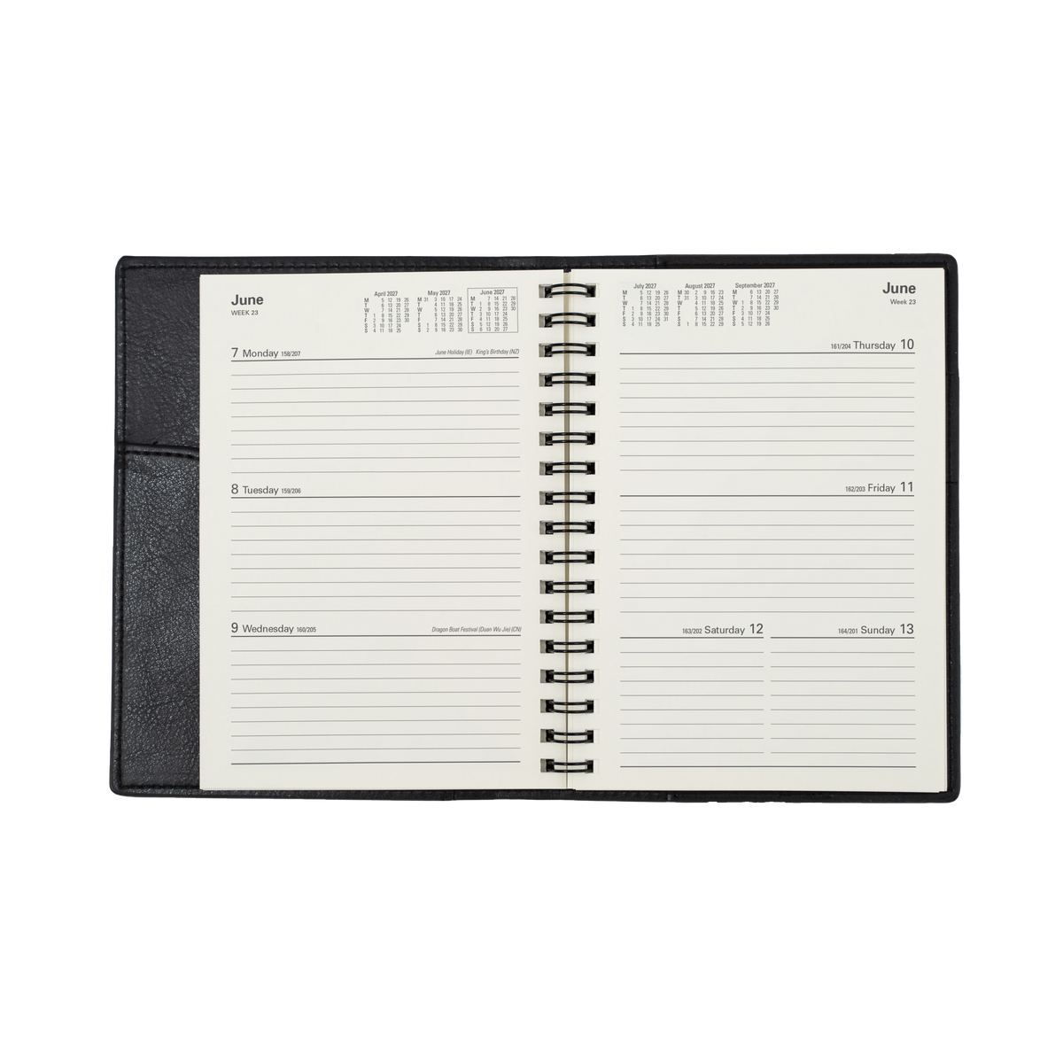 Collins 2027 Calendar Year Diary - Vanessa 365 Spiral A6 WTV Red