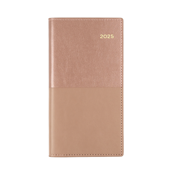 Collins 2025 Calendar Year Diary - Vanessa 375 Spiral B6/7 Slim WTV Rose Gold