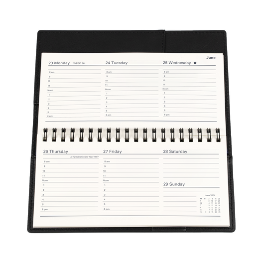 Collins 2025 Calendar Year Diary - Vanessa 375 Spiral B6/7 Slim WTV Rose Gold