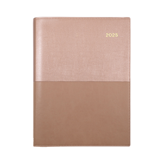 Collins 2025 Calendar Year Diary - Vanessa 385 Spiral A5 Week to View Rose Gold