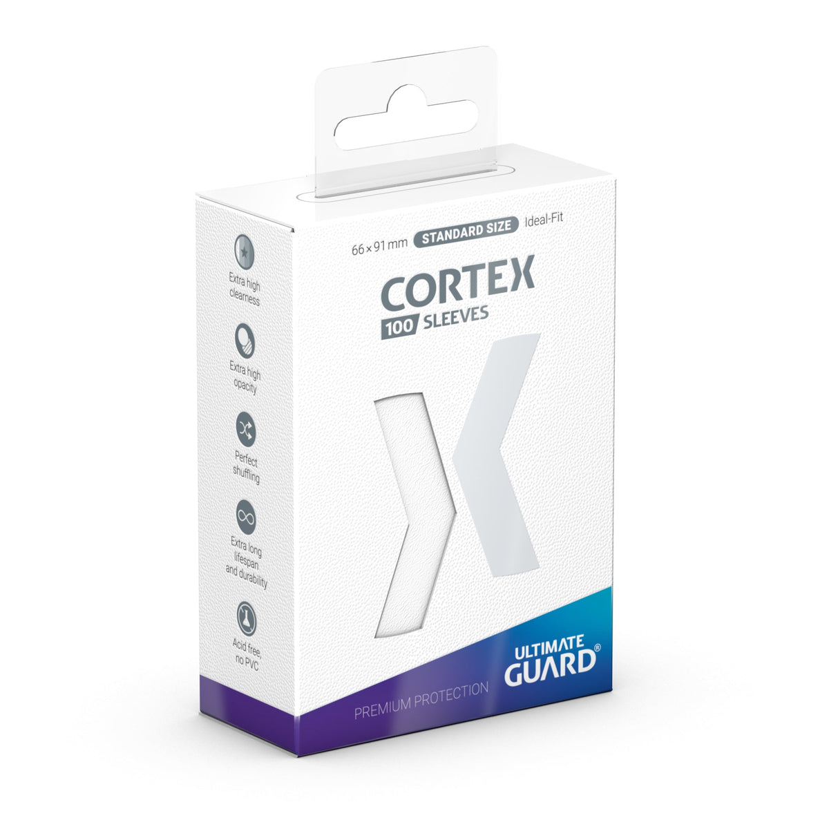 Ultimate Guard Cortex Sleeves - White - Standard-Size (100 Sleeves)