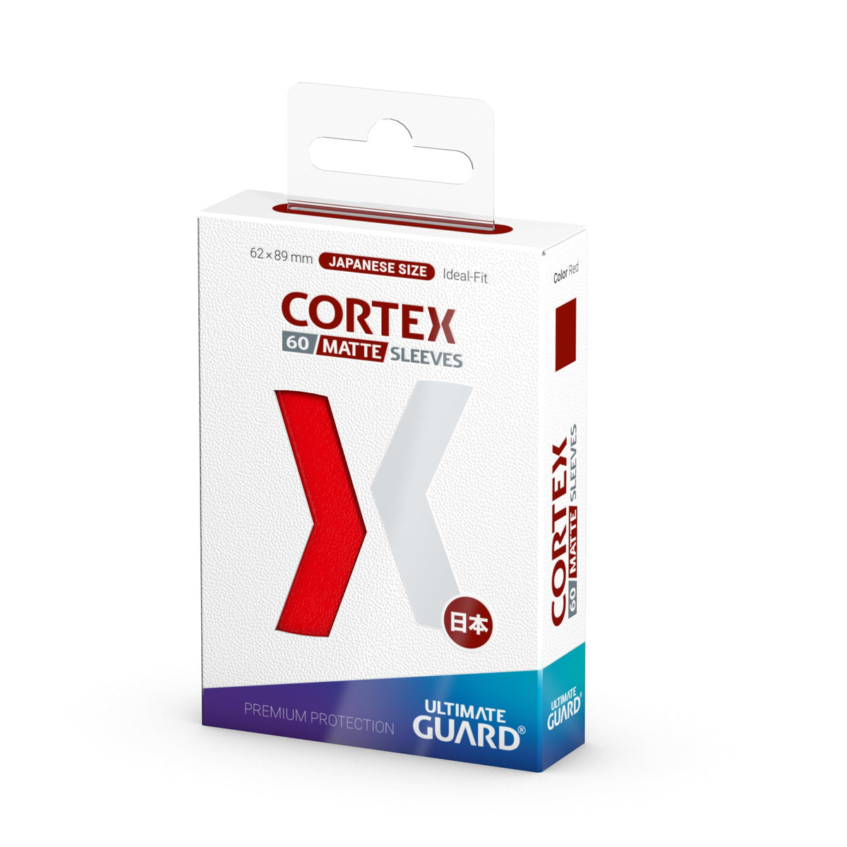 Ultimate Guard Cortex Matte Sleeves - Red - Japanese-Size (60 Sleeves)
