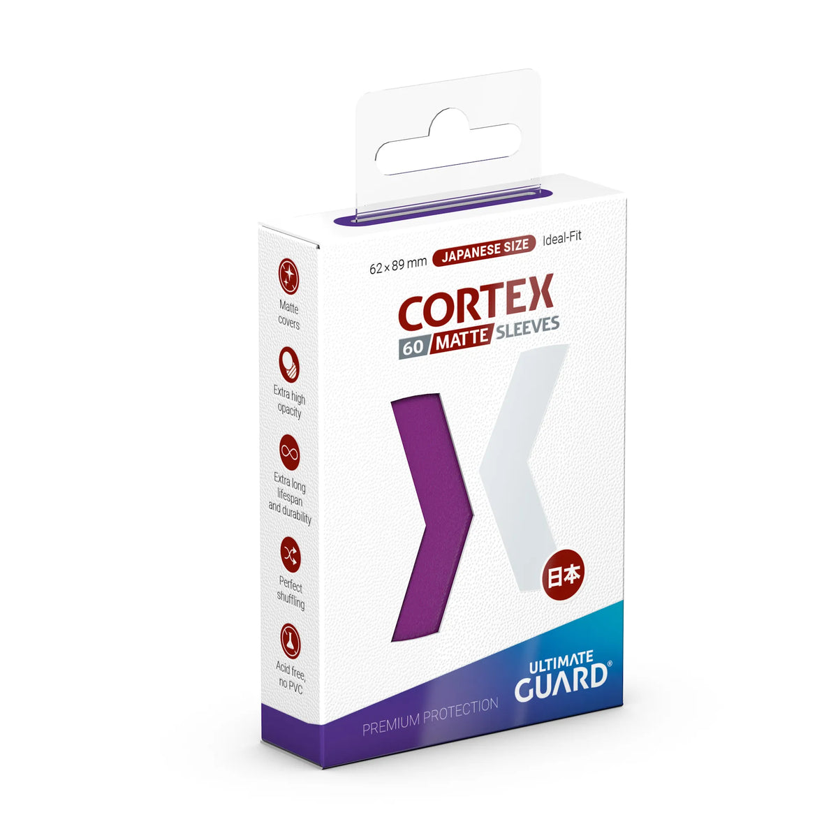 Ultimate Guard Cortex Matte Sleeves - Purple - Japanese-Size (60 Sleeves)