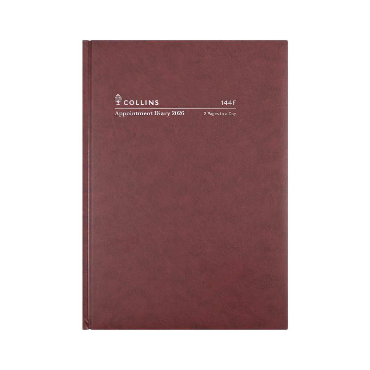 Collins 2026 Calendar Year Diary - Appointment 144F A4 2-PTD Burgundy