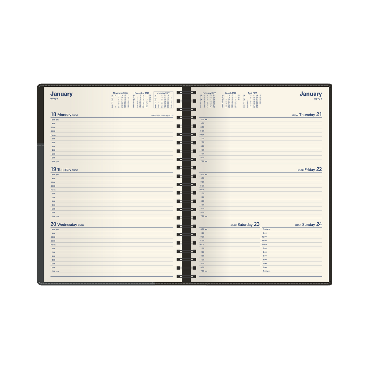 Collins 2027 Calendar Year Diary - Associate II 4251 A4 WTV Black