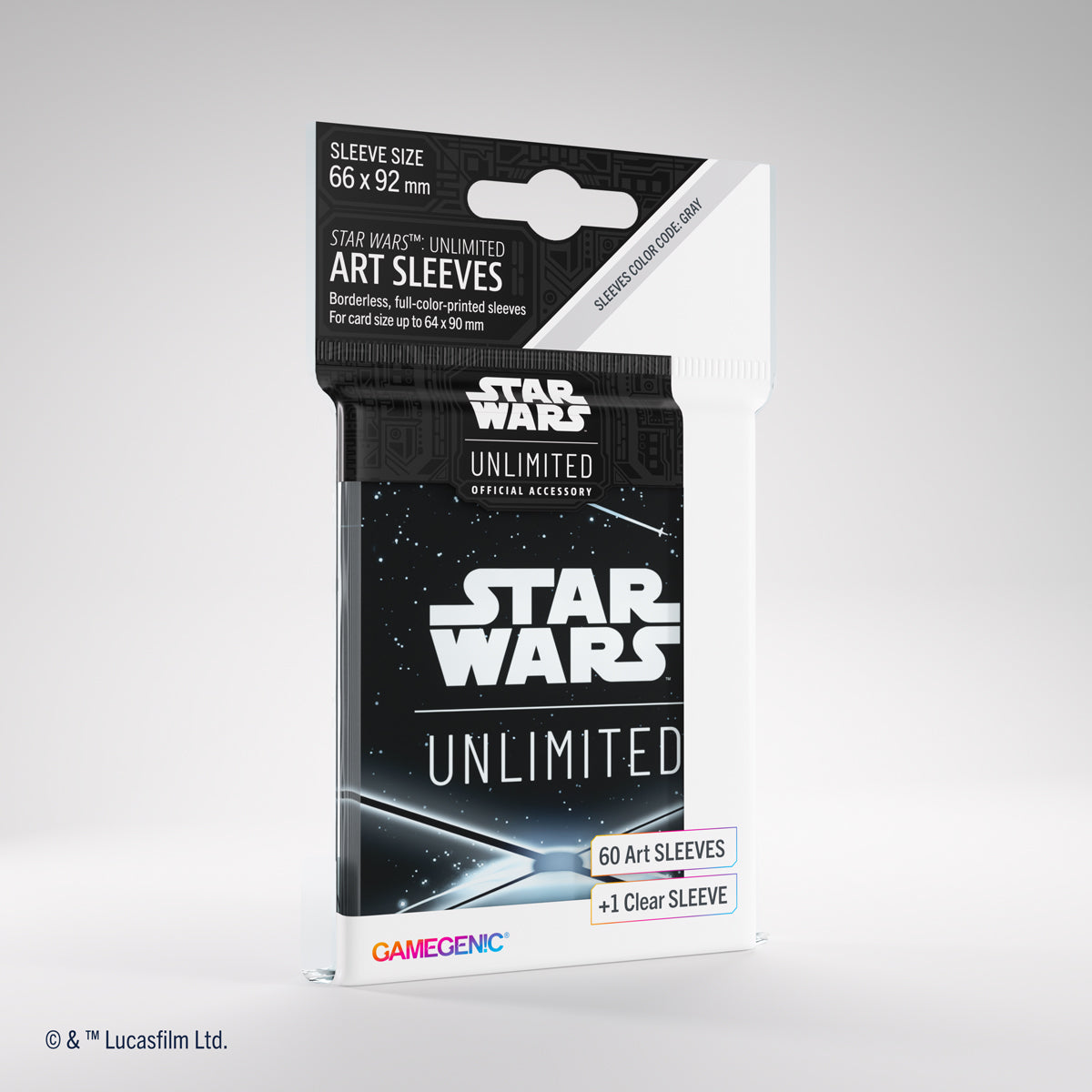 Gamegenic Star Wars: Unlimited Art Card Sleeves - Card Back Black