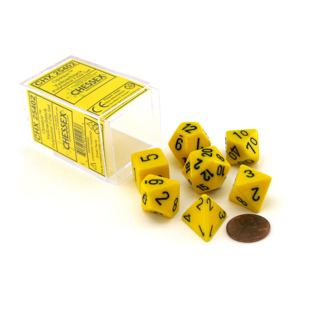 CHX 25402 Opaque Yellow/black (Polyhedral 7-Die Set)