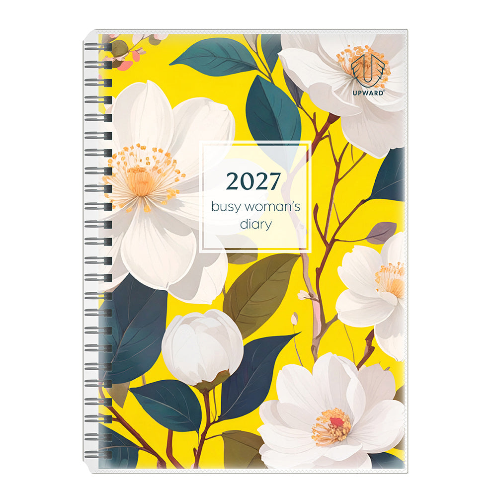 Upward 2027 Calendar Year Diary - Busy Woman's 4404 A5 WTV Camelia