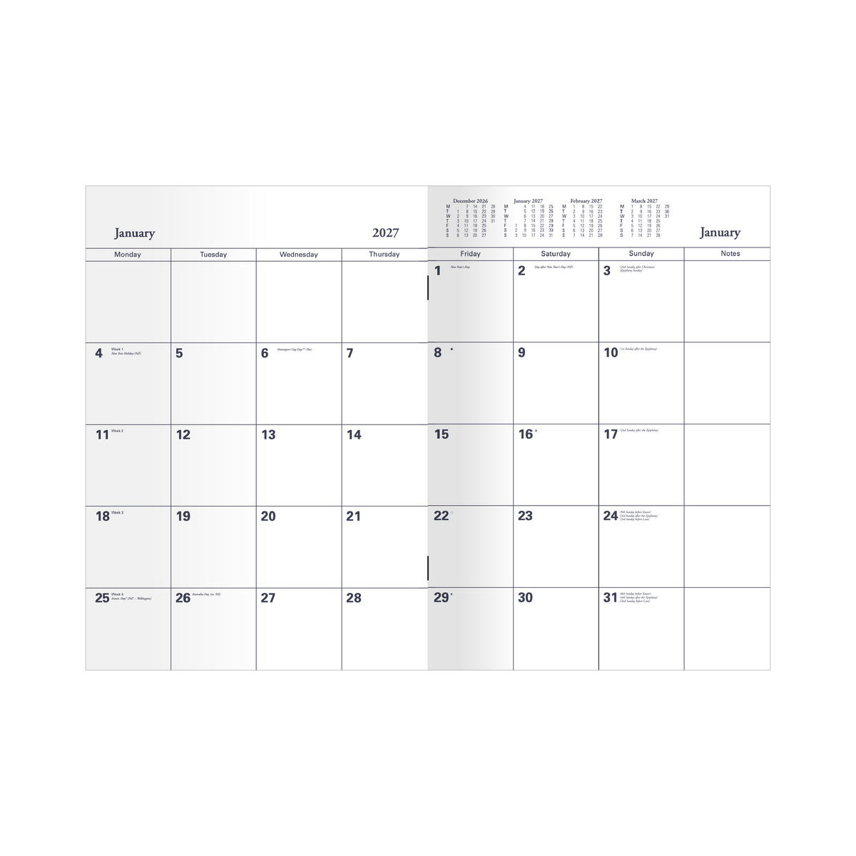 Collins 2027 Calendar Year Diary - Planner 51 A4 MTV Red