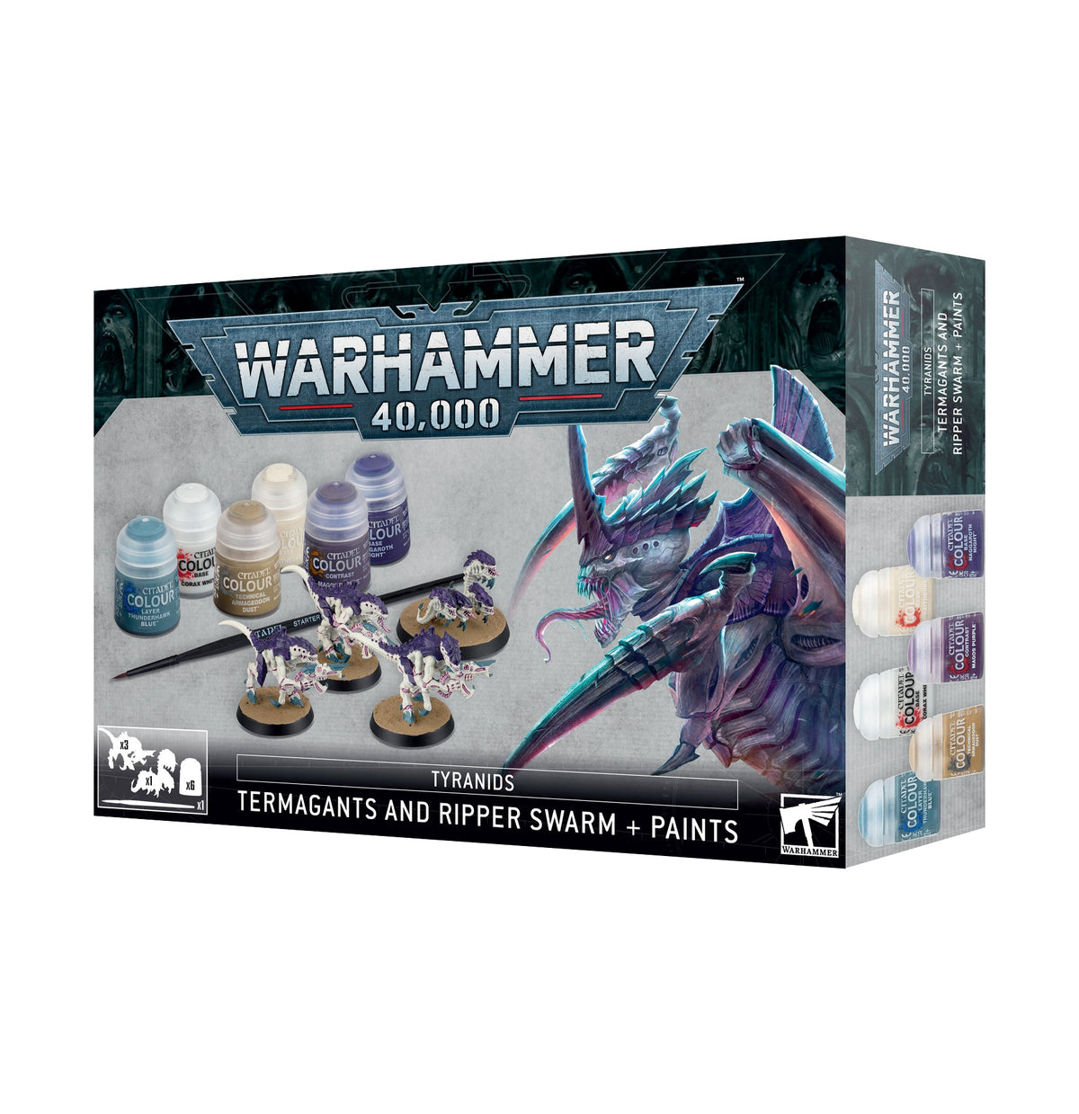 Tyranids - Termagants and Ripper Swarm &amp; Paints Set (Warhammer 40000)