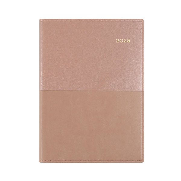 Collins 2025 Calendar Year Diary - Vanessa 585 A5 MTV Rose Gold