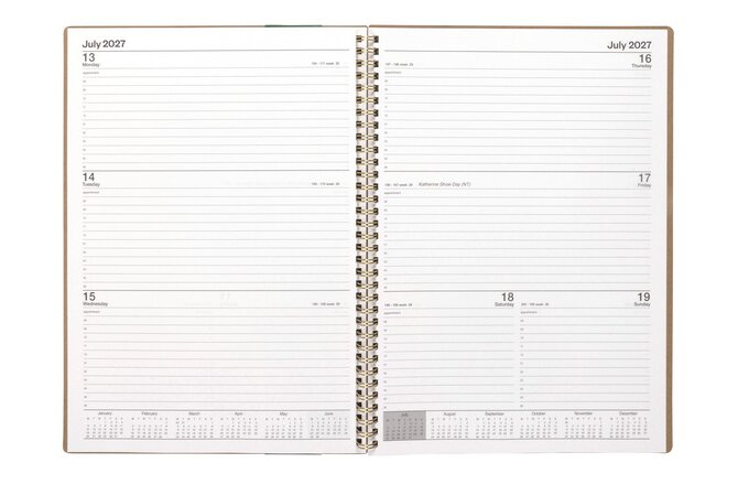 Cumberland 2027 Calendar Year Diary - Ecowise Enviro 47SECB27 A4 WTV Kraft