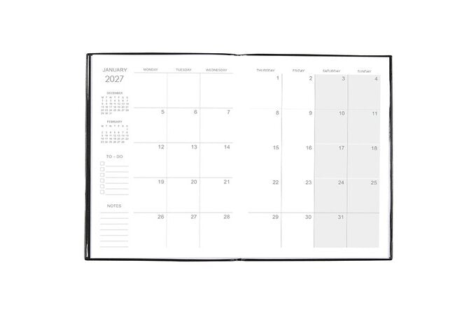 Cumberland 2027 Calendar Year Diary - Luxe Planner 48PASS Executive Book A4 MTV Assorted
