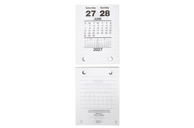 Sasco 2027 Desk Calendar - Refill Top PunchATHCR27 DTV