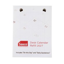 Sasco 2027 Desk Calendar - Refill Top PunchATHCR27 DTV