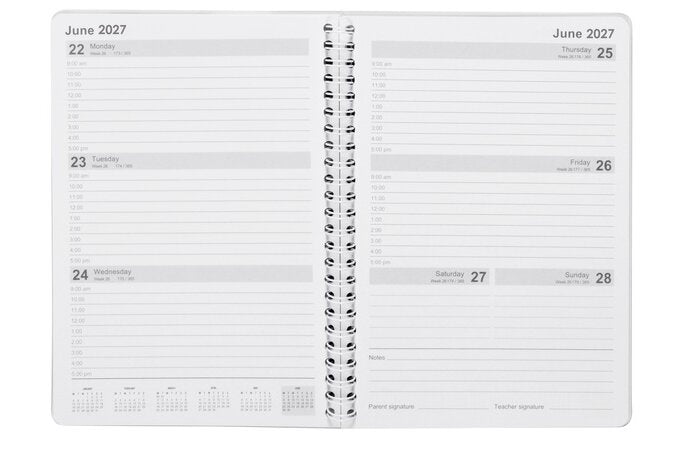 Spirax 2027 Student Diary 57PS25 A5 Spiral Bound WTV