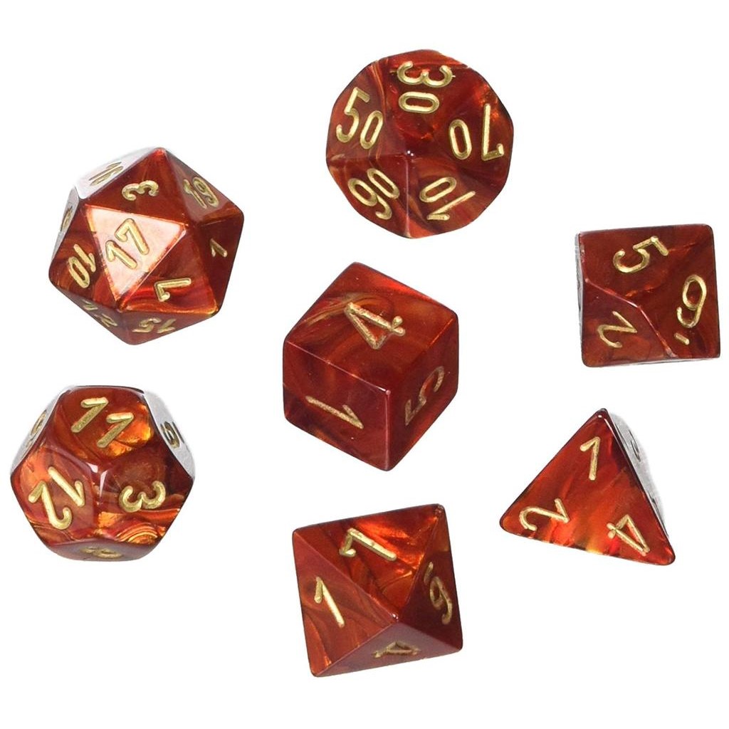 CHX 27414 Scarab Scarlet/gold (Polyhedral 7-Die Set)