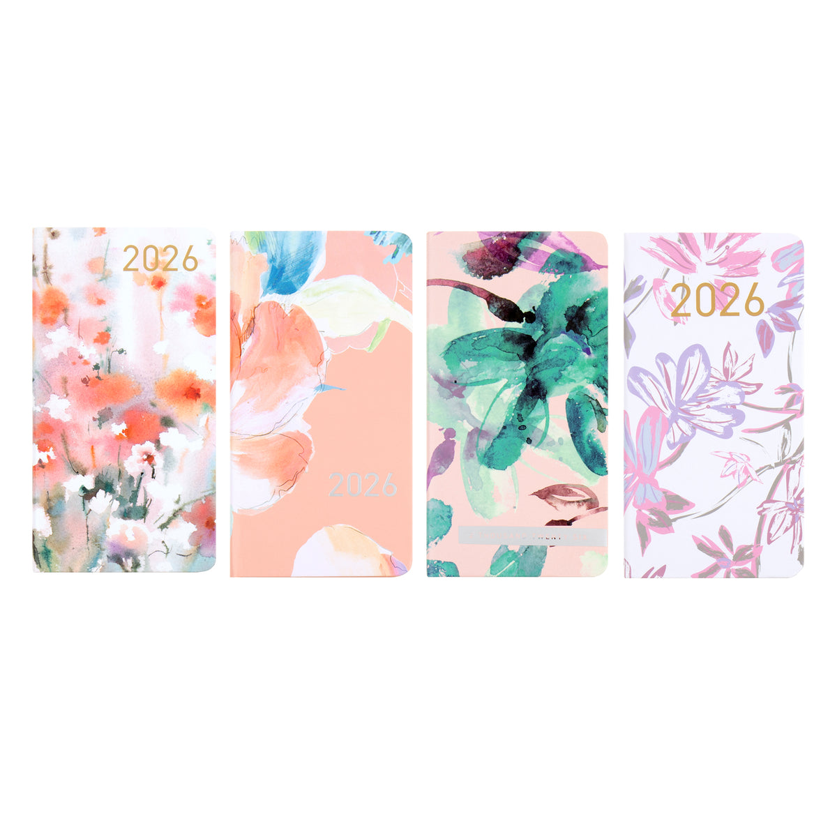 Dats 2026 Calendar Year Diary - Printed Foil Slimline 72045 WTV Assorted