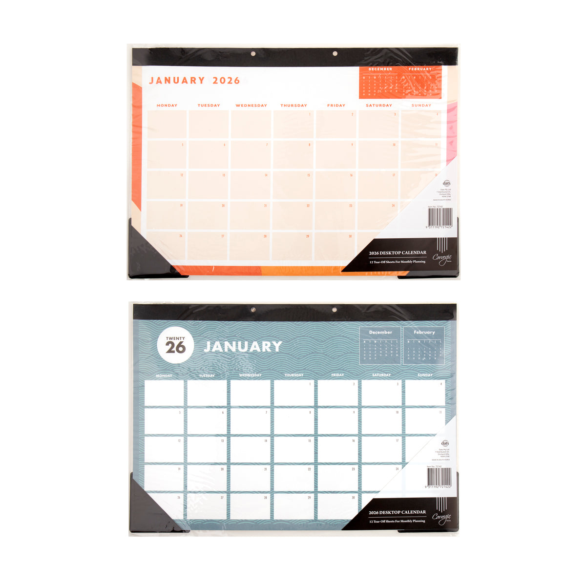Dats 2026 Calendar Year Planner - Paper 12-Month 72142 A3
