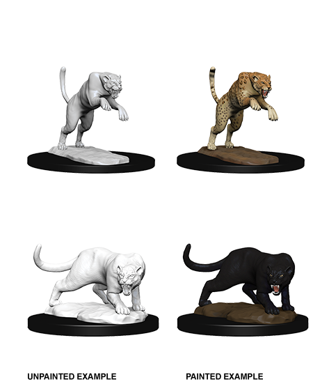 Panther &amp; Leopard (D&amp;D Nolzurs Marvelous Unpainted Miniatures)