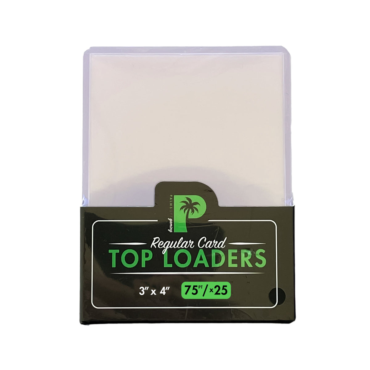 Regular Card Top Loaders 75pt (25/pack) [Palms Off Gaming]