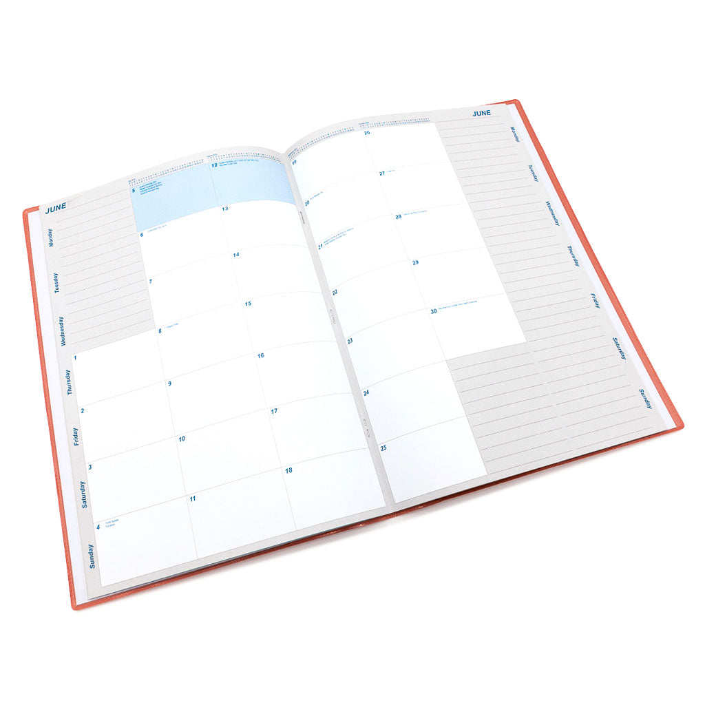 UPWARD Year Planner- Folded A4 210x279mm 9751 MTV 32Pg 2024 Assorted