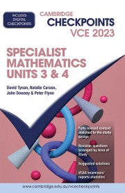 Cambridge Checkpoints VCE Specialist Mathematics Units 3&amp;4 2024