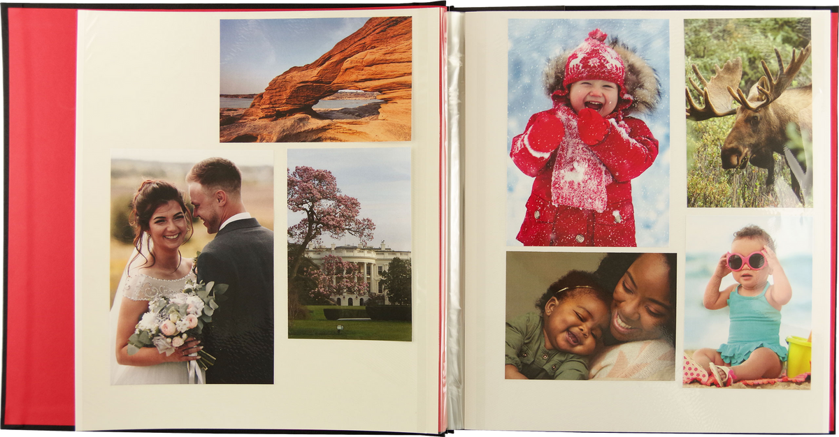 Black Linen Photo Album (40 Self-Adhesive Pages) (Peter Pauper Press)