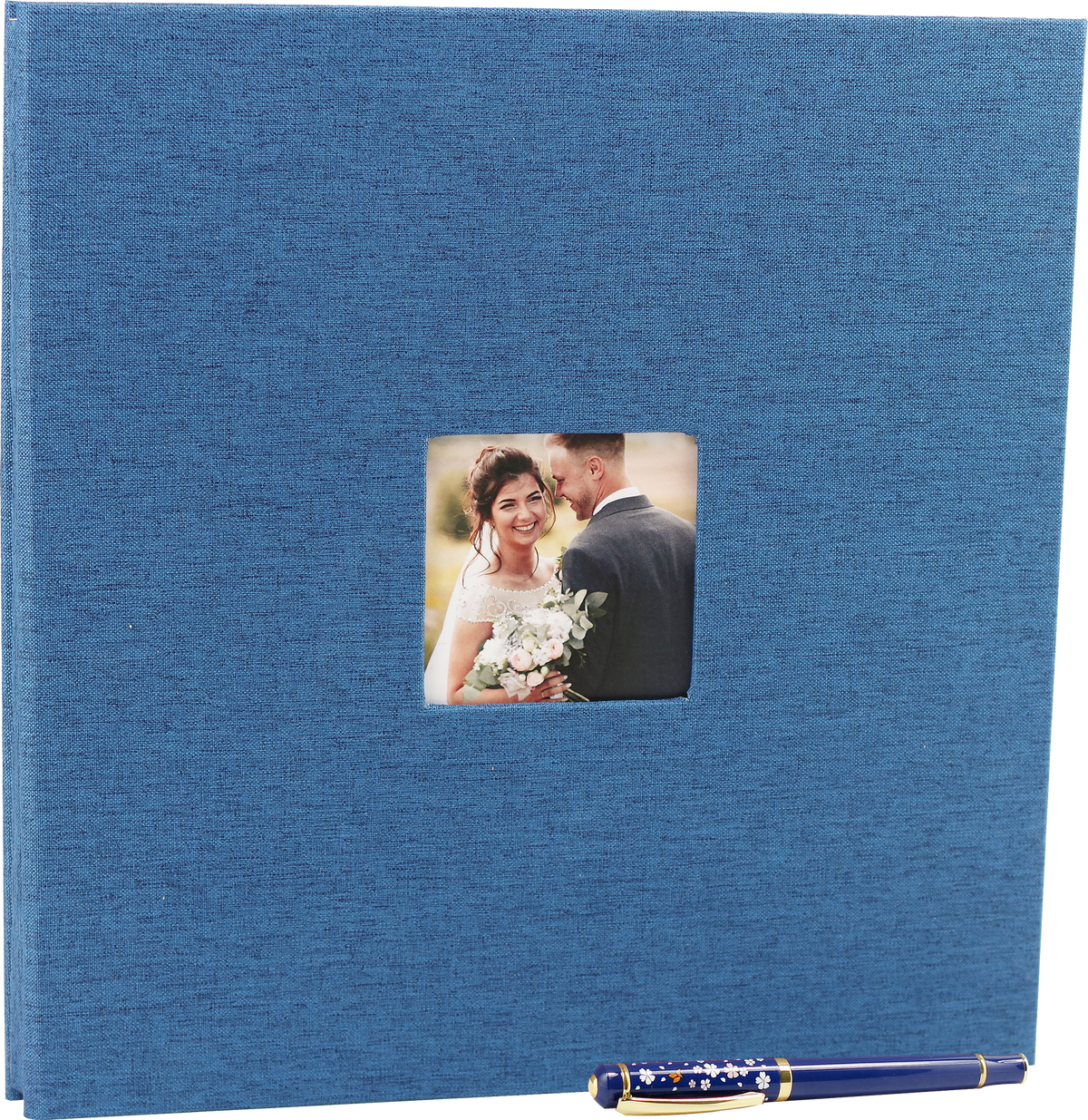 Blue Linen Photo Album (40 Self-Adhesive Pages) (Peter Pauper Press)
