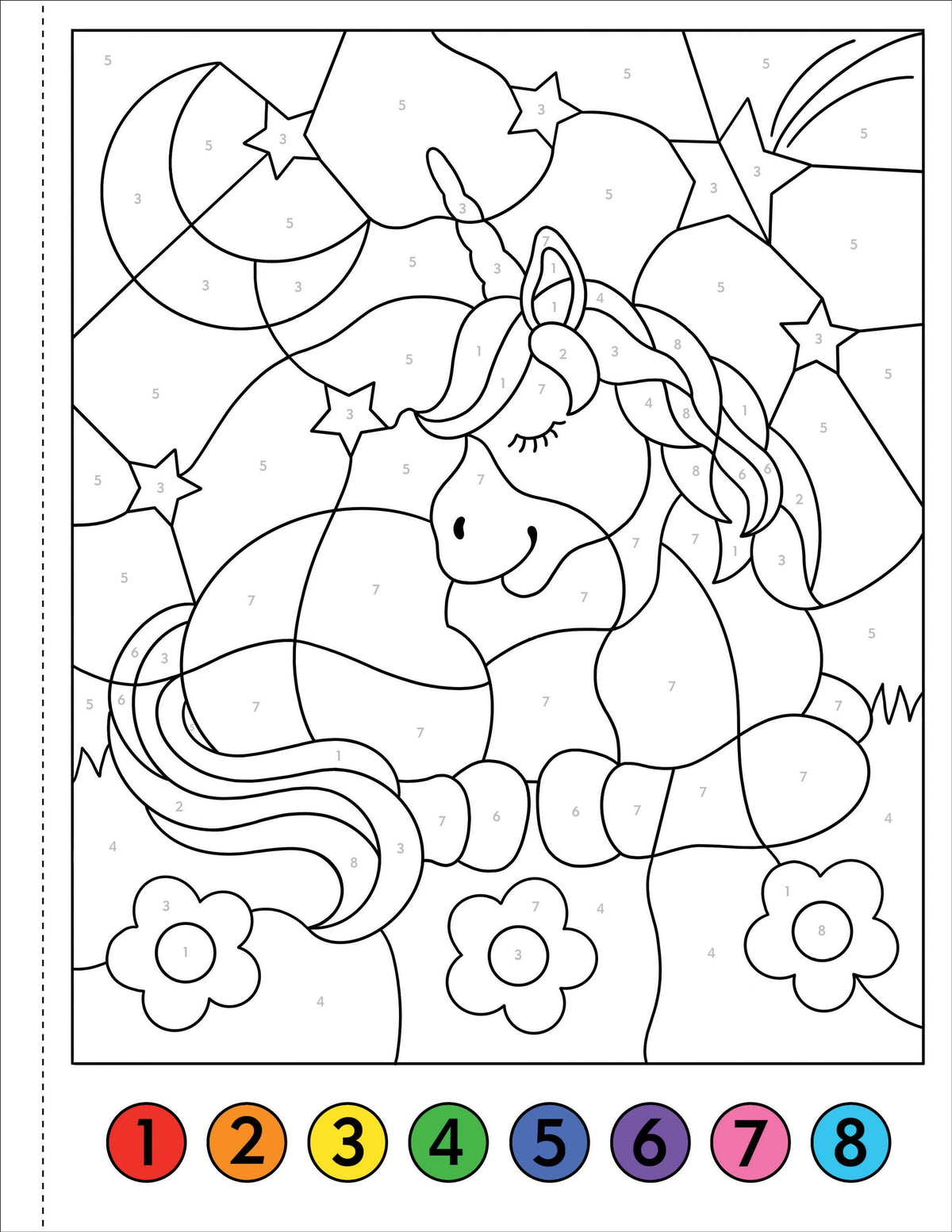 My First Colour-By-Number! Unicorns &amp; Friends [Peter Pauper Press]