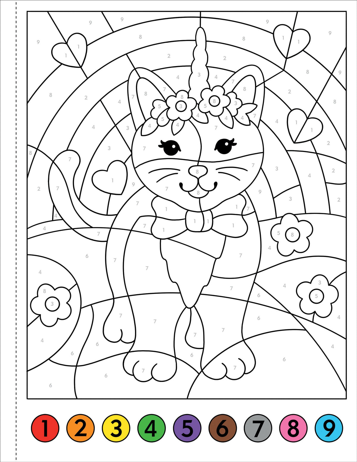 My First Colour-By-Number! Unicorns &amp; Friends [Peter Pauper Press]