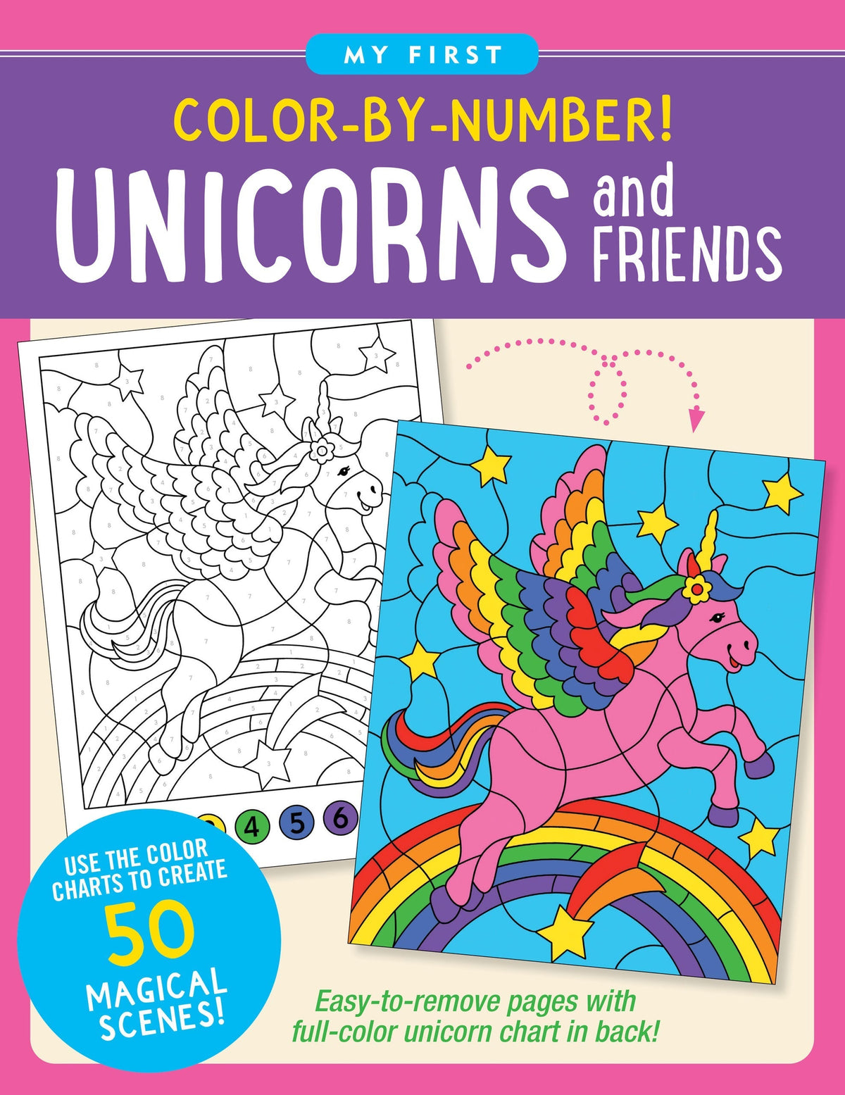My First Colour-By-Number! Unicorns &amp; Friends [Peter Pauper Press]