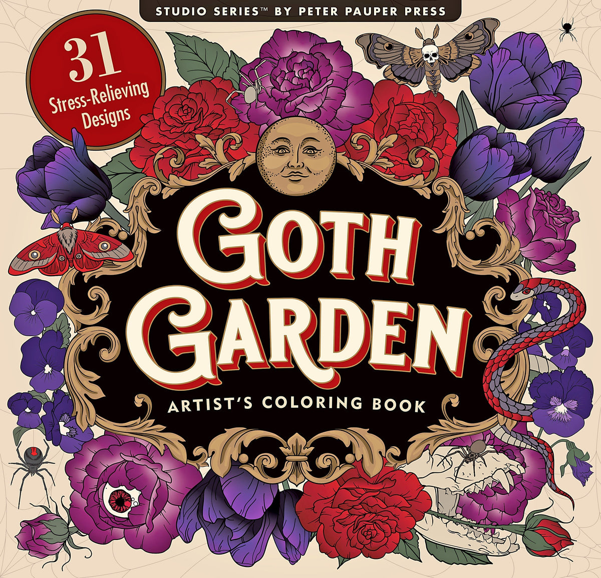 Goth Garden Adult Colouring Book [Peter Pauper Press]