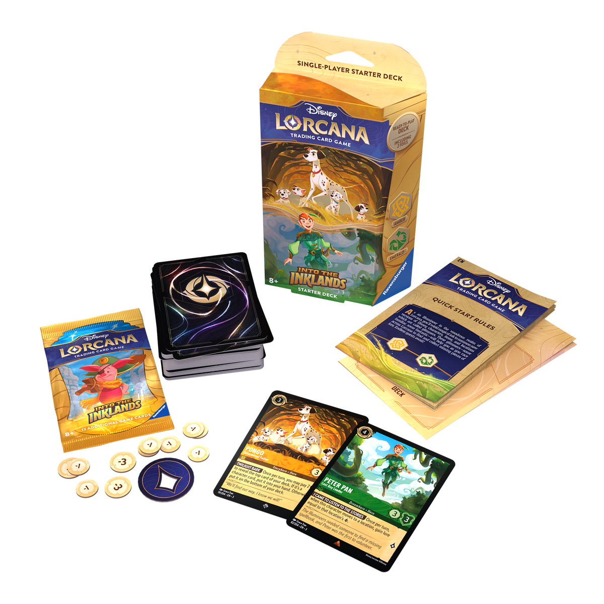Disney Lorcana TCG: Into The Inklands - Starter Deck (Amber &amp; Emerald)