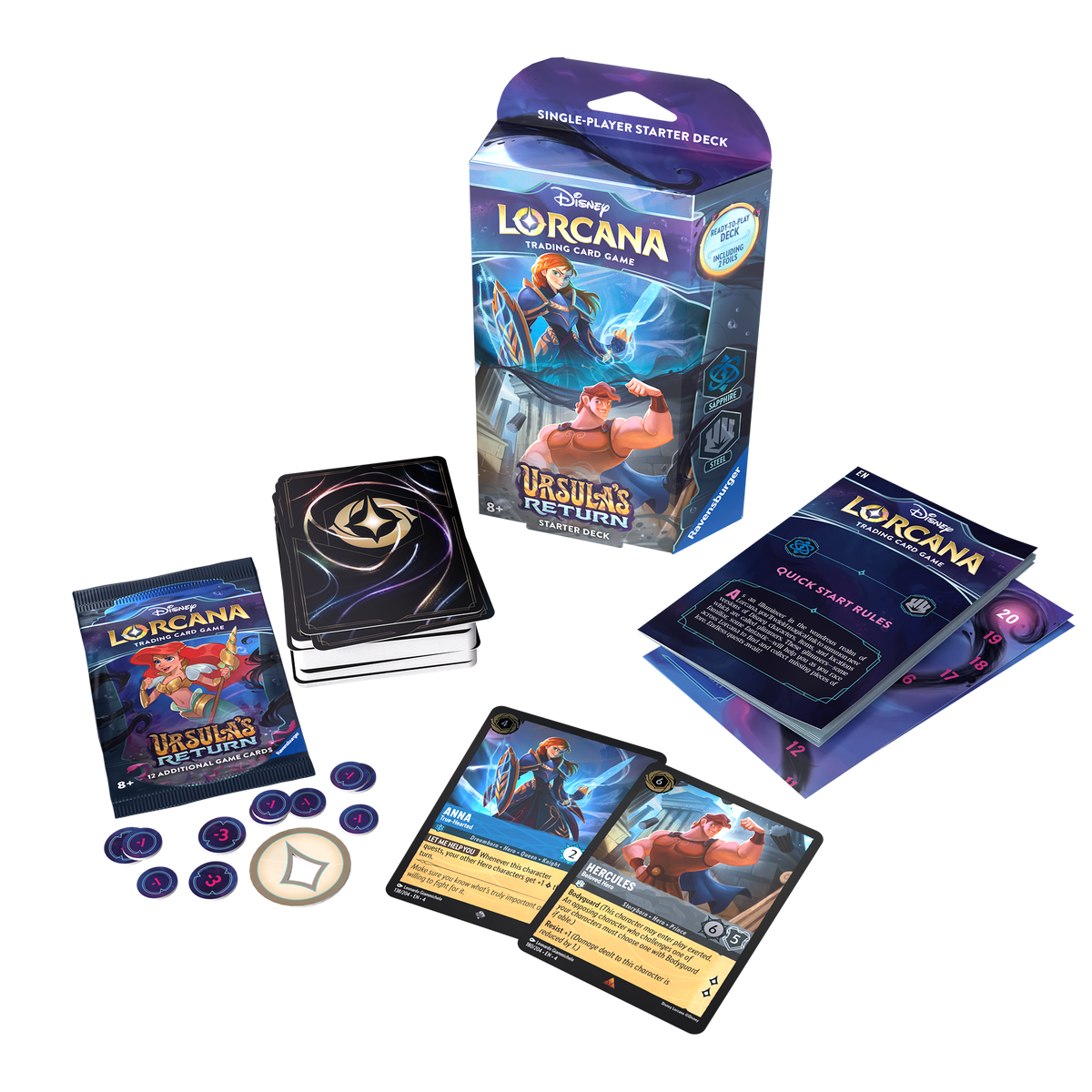 Disney Lorcana TCG: Ursula&#39;s Return - Starter Deck (Sapphire &amp; Steel)