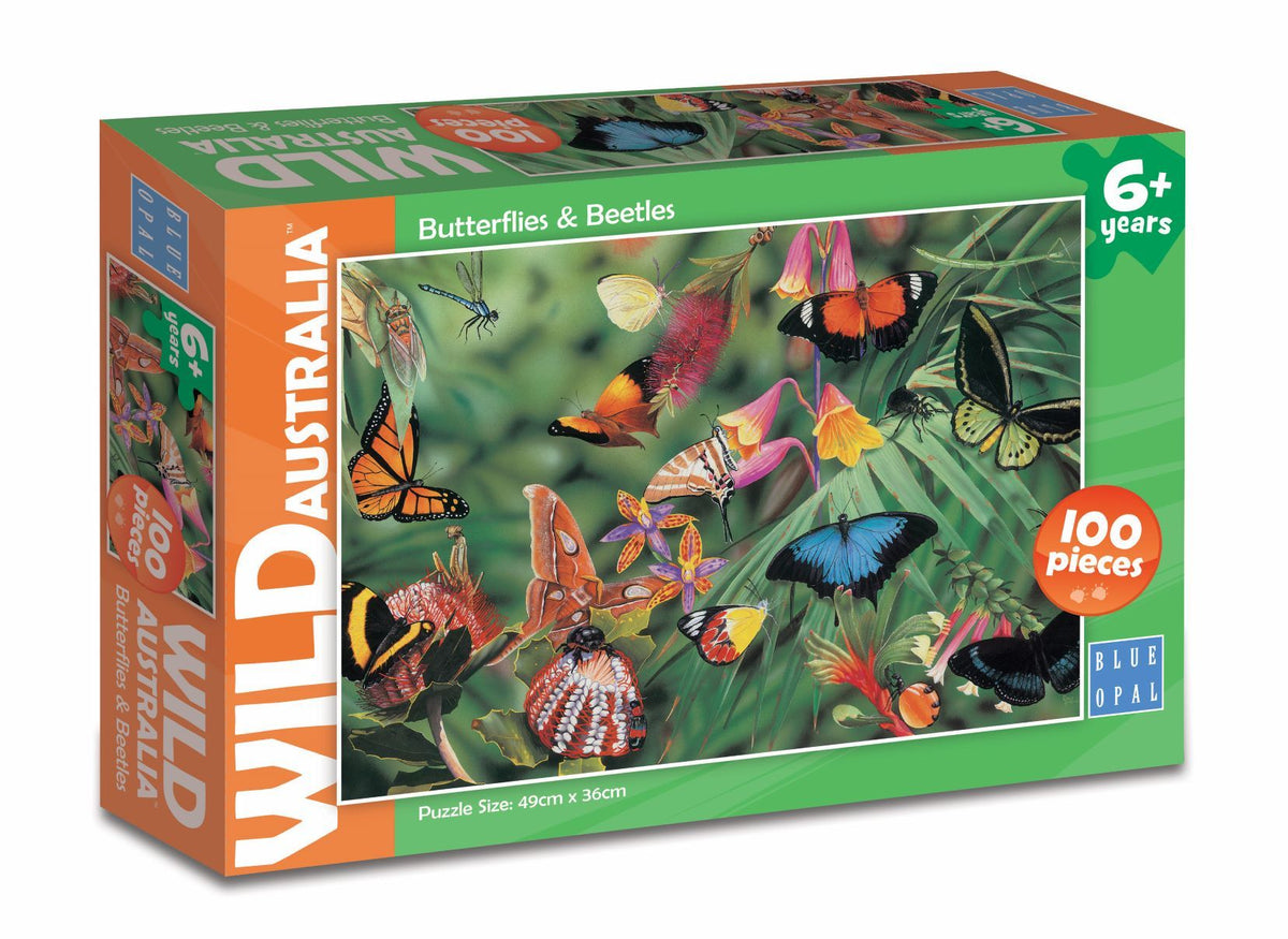 Wild Australia: Butterflies & Beetles 100pc [Blue Opal Puzzles]