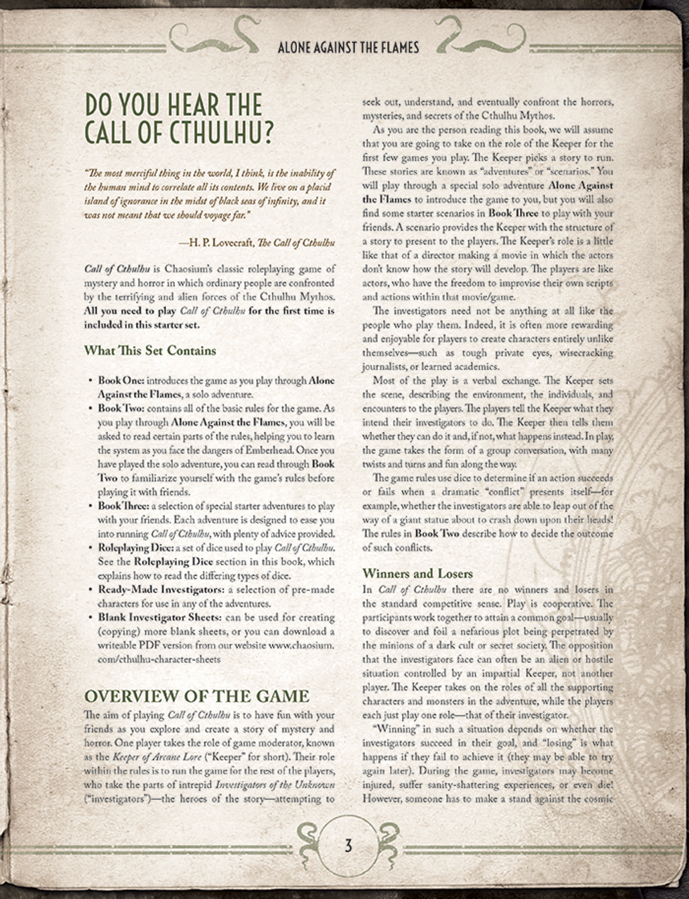 Call of Cthulhu: Starter Set