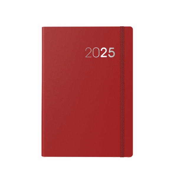 Collins 2025 Calendar Year Diary / Planner - Legacy A5 WTV Red