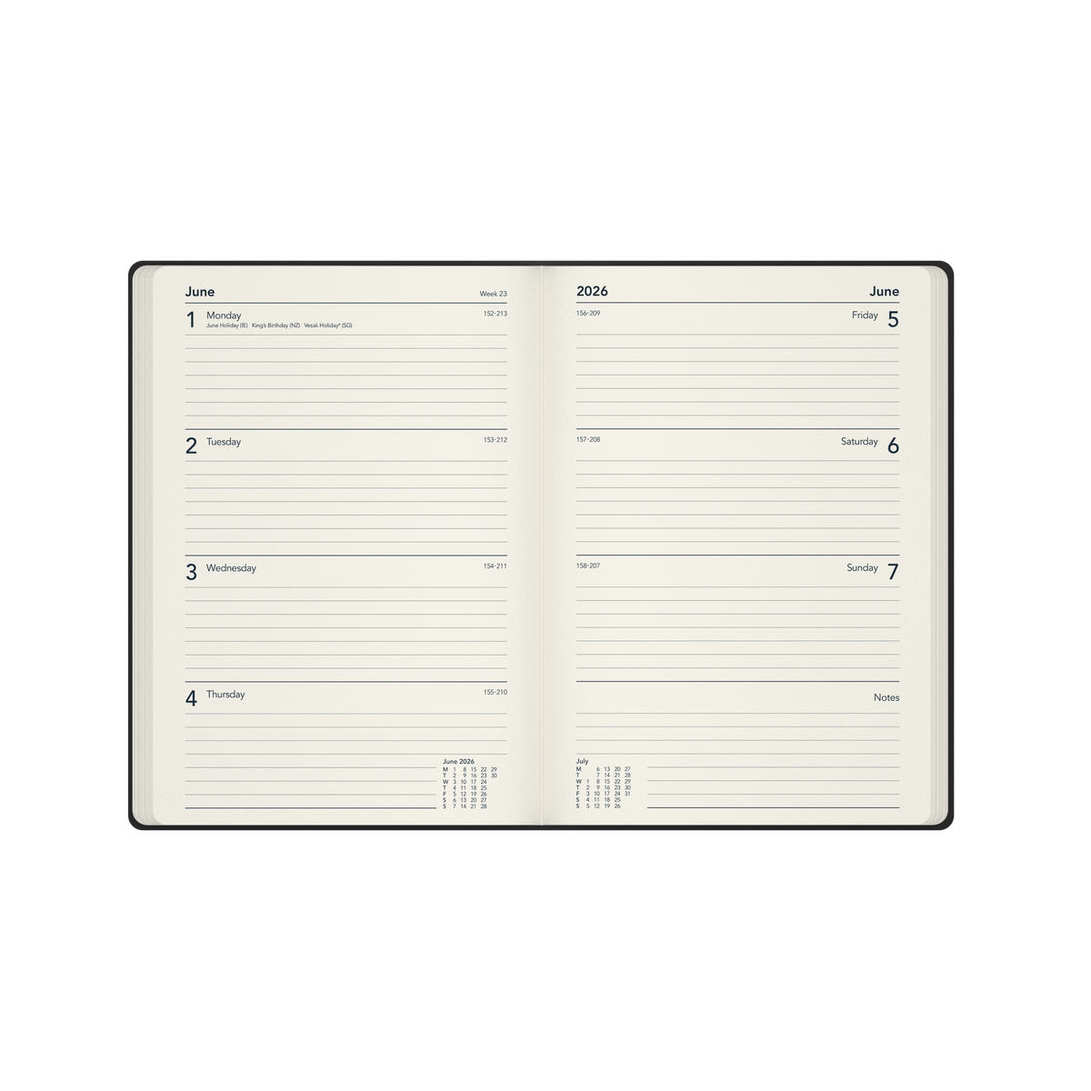Collins 2026 Calendar Year Diary - Legacy CL53.60 A5 WTV Blue
