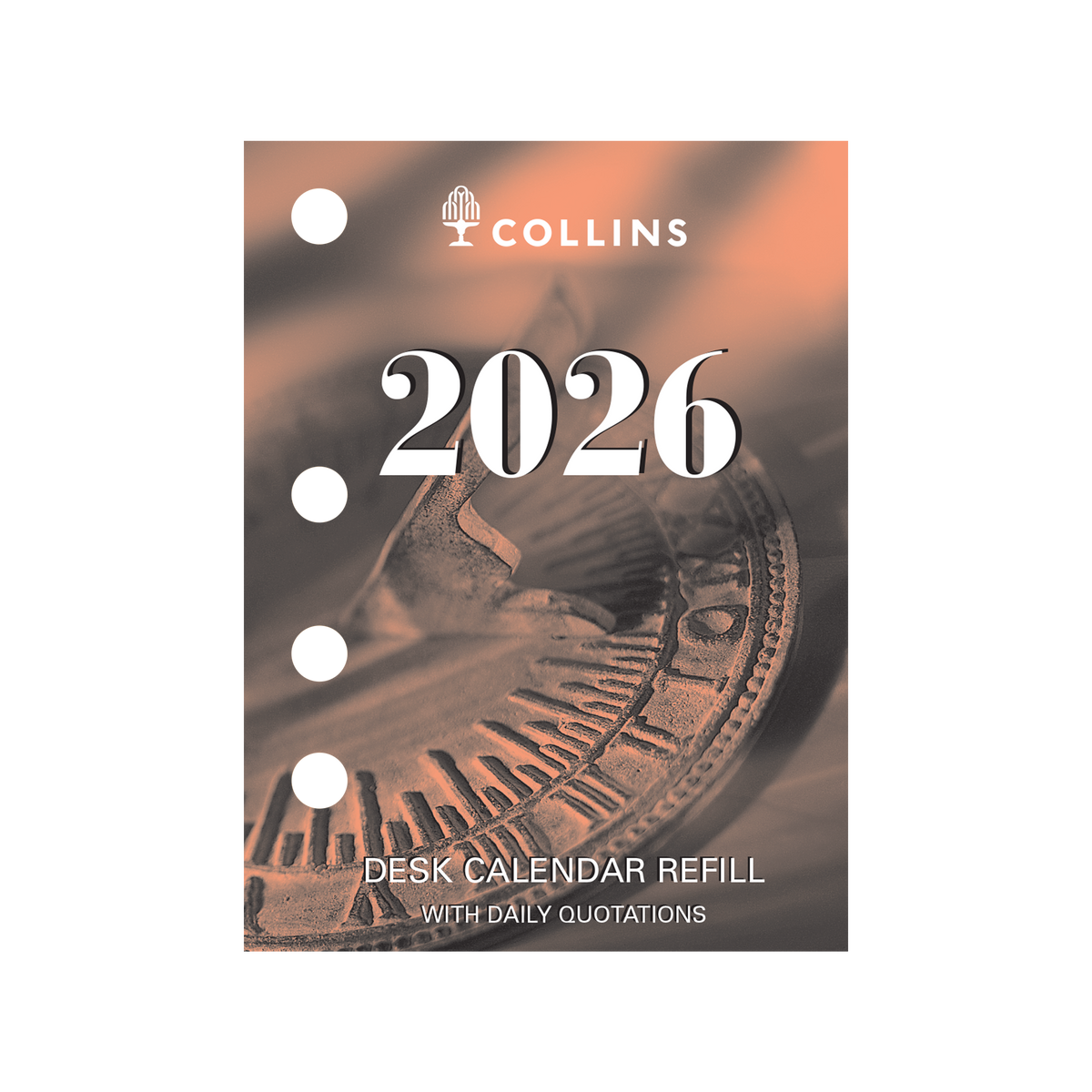 Collins 2026 Desk Calendar - Refill Side Punch CRT26 DTV