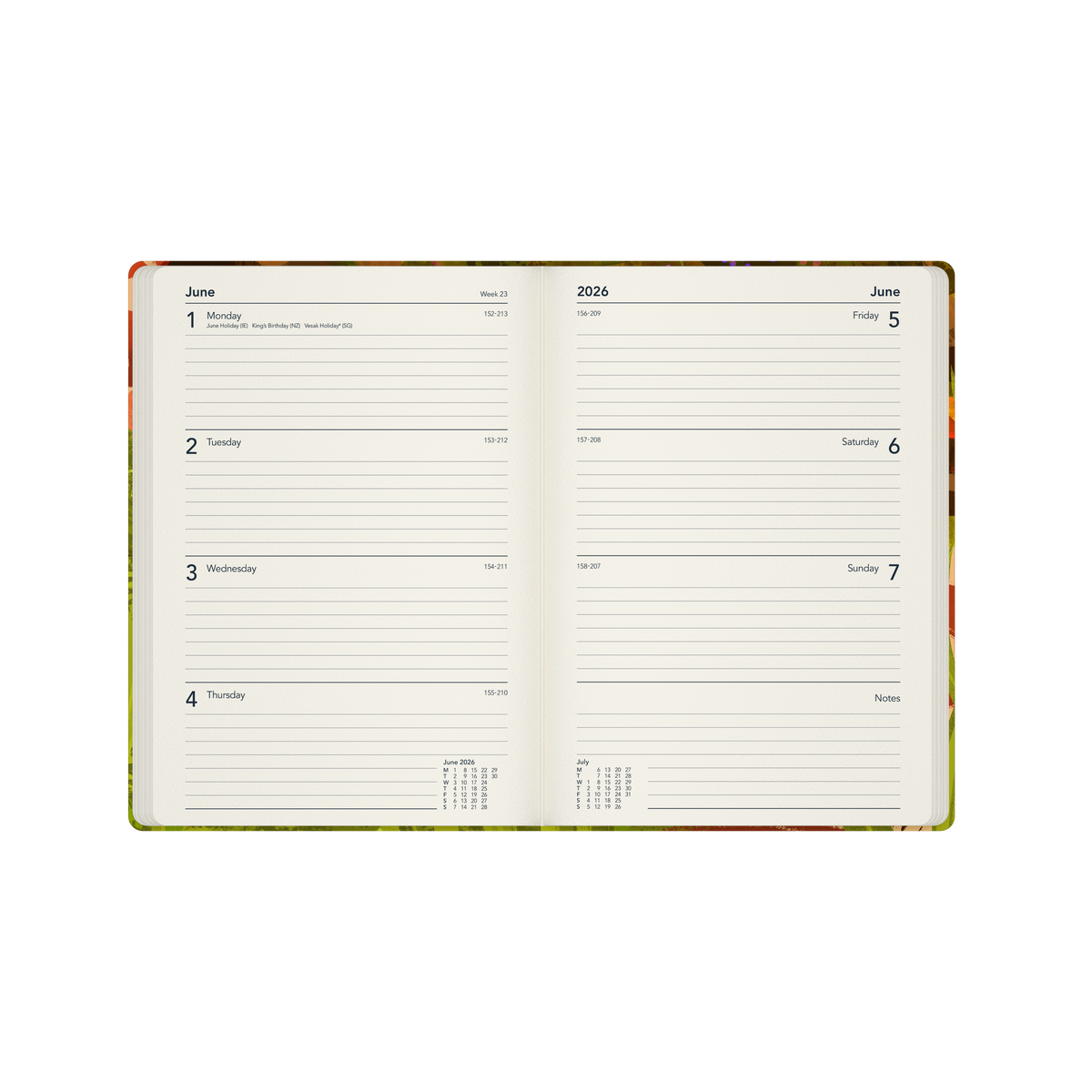 Collins 2026 Calendar Year Diary - Lifestyle GSA Cat A5 Recycled WTV Hard Cover - Mushroom